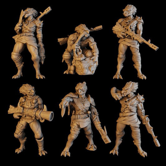 Anunnaki Tribe Hunters Resin Miniature Figure alternate view 2