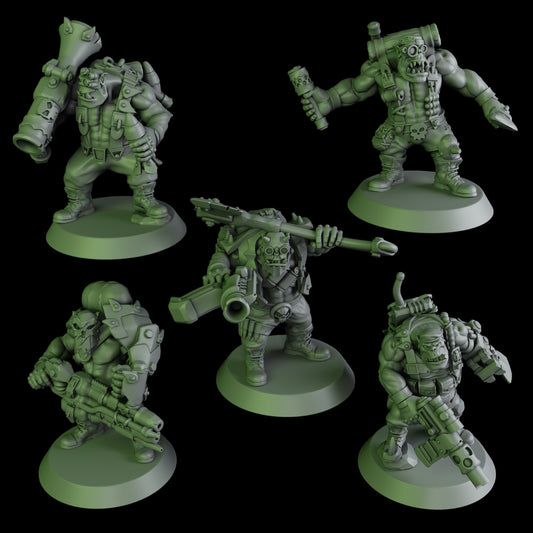 Black Orks Mob Resin Miniature Figure product image
