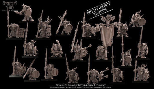 Goblin Spearmen Regiment x20 Resin Upgrade Parts product image
