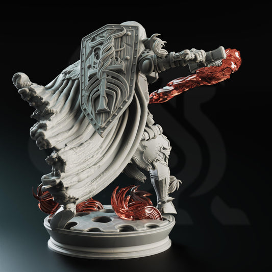Fire Crusader Paladin Resin Miniature Figure alternate view 2