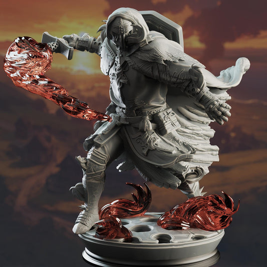 Fire Crusader Paladin Resin Miniature Figure product image