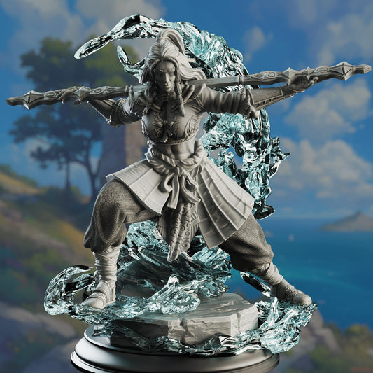 Water Element Monk Resin Miniature Figure product image