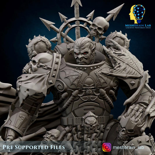 Doom Marine Dark Knight Lord Resin Boss Miniature alternate view 2