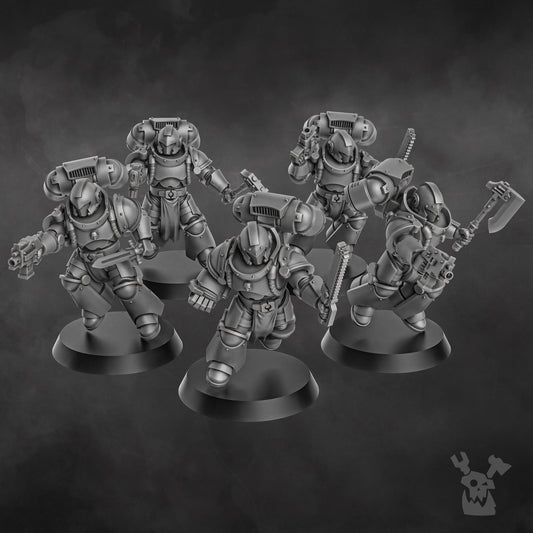 Space Knight Storm Squad with Jetpacks Resin Upgrade Parts product image