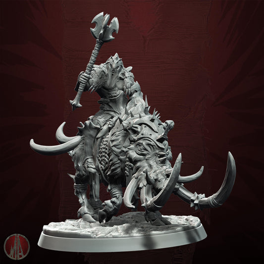 Orc Dire Boar Rider Resin Miniature Figure product image