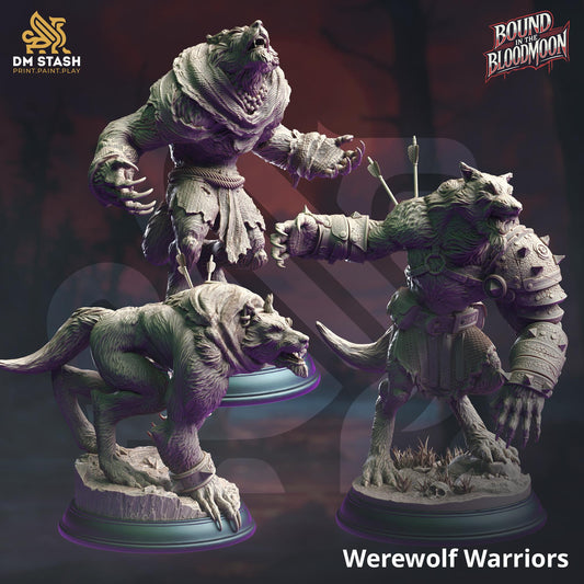 Werewolf Warriors x3 Resin Miniatures Set product image