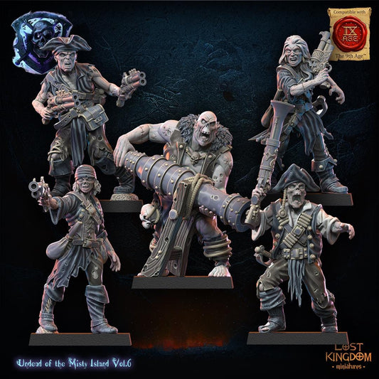 Undead Pirate Regiment x10 Resin Miniatures Regiment product image