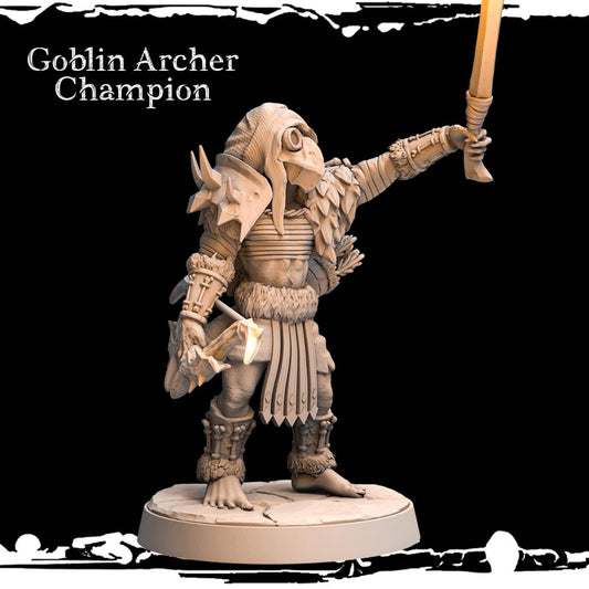 Goblin Archer Champion Resin Miniature Figure product image