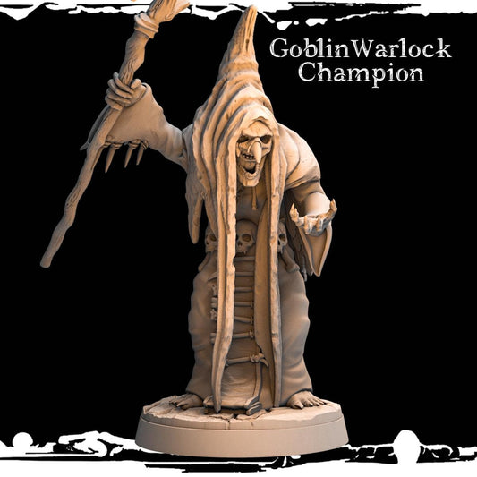 Goblin Warlock Champion Resin Miniature Figure product image