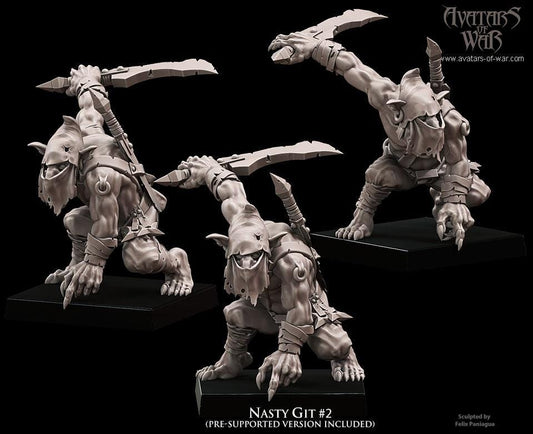 Goblin Nasty Gits x3 Resin Miniatures Set alternate view 2