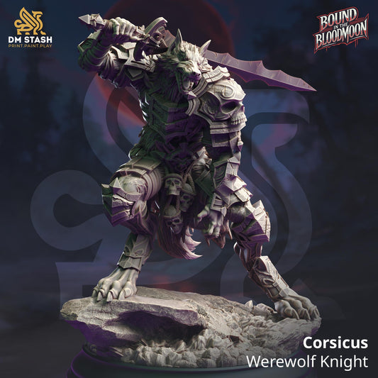 Corsicus - Werewolf Knight Resin Miniature Figure product image