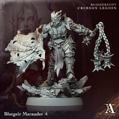 3D Printed Blutgeir Marauders by Archvillain Games