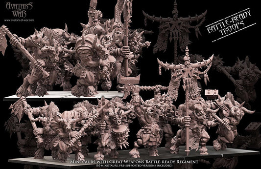 Minotaur Battle Ready Regiment Resin Miniatures Regiment product image