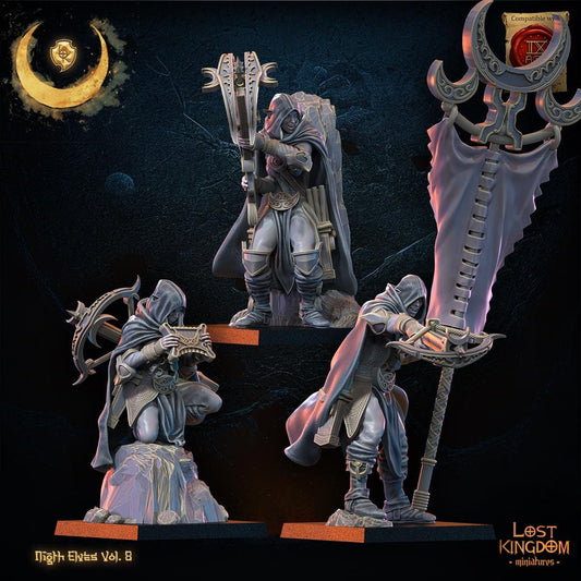Night Elf Arbalest Command Group Resin Boss Miniature alternate view 2