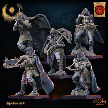 3d Printed Night Elf Arbalest Regiment x10 by Lost Kingdom Miniatures