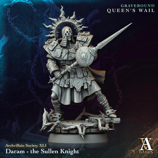 Daram - The Sullen Knight Resin Miniature Figure product image