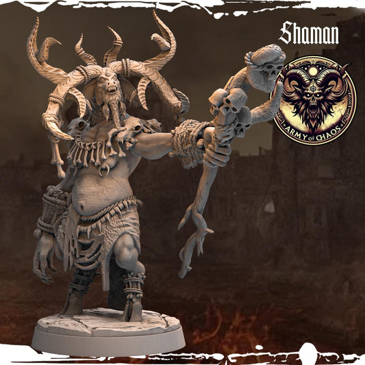Chaos Beast Shaman Resin Miniatures Set alternate view 2
