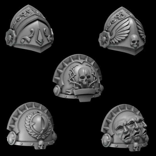 Crimson Lords Big Shoulderpads x10 Resin Upgrade Parts alternate view 2