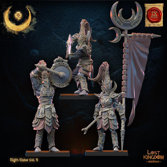 Night Elf Command Group Resin Boss Miniature product image