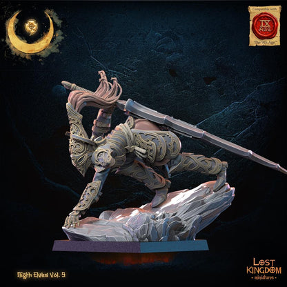 3D Printed Night Elf Ninja Hero by Lost Kingdom Miniatures