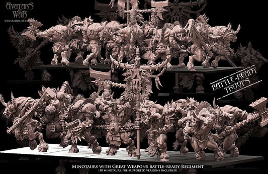 Minotaur Battle Ready Regiment Resin Miniatures Regiment alternate view 2
