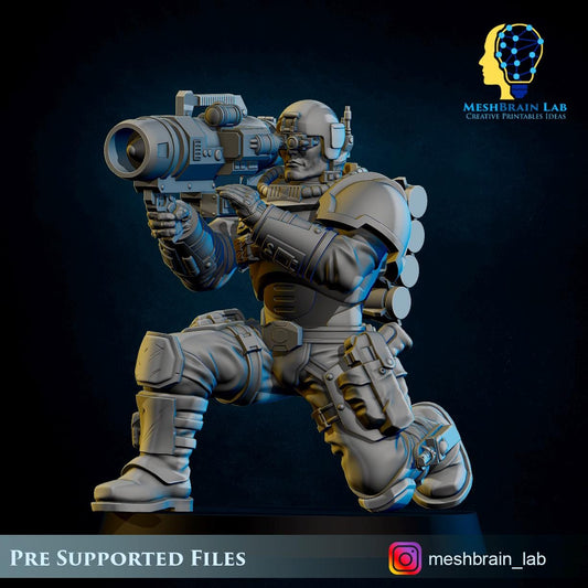 Imperial Marine Scout Specialists Resin Miniature Figure alternate view 2