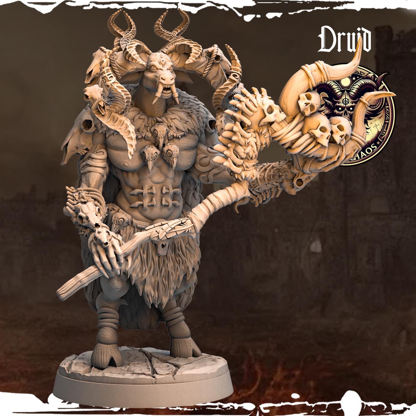 3D Printed Chaos Beast Druids by Monolith Arts
