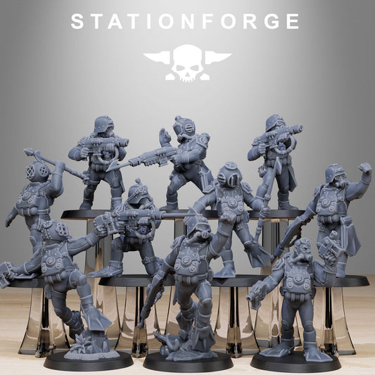 GrimGuard Combat Divers Resin Miniature Figure product image