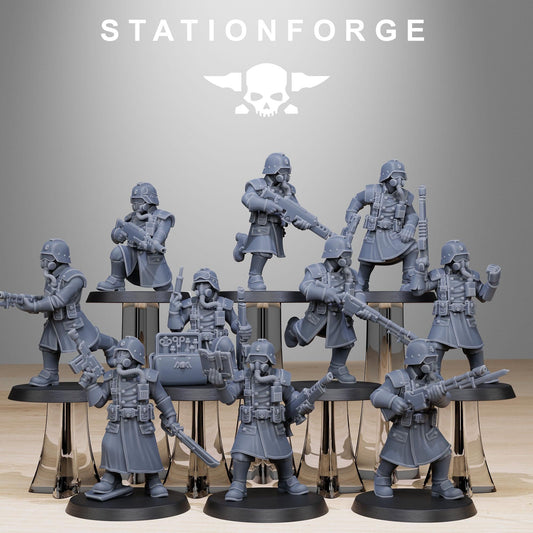 GrimGuard Militants Resin Miniature Figure product image
