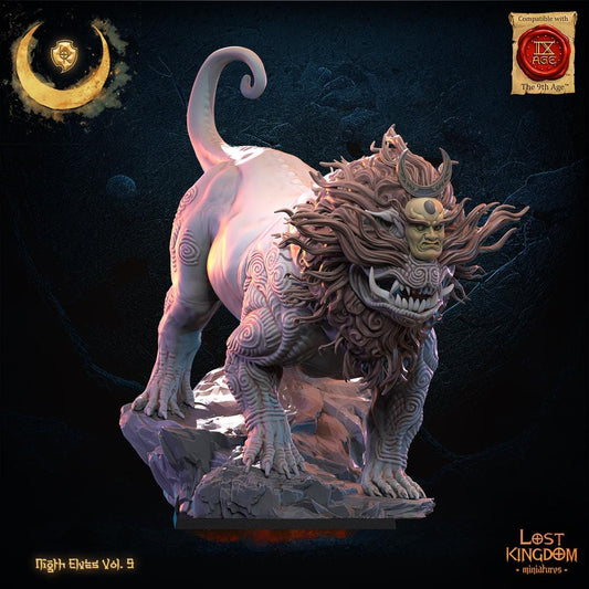 Night Elf Lion Beast Resin Boss Miniature product image