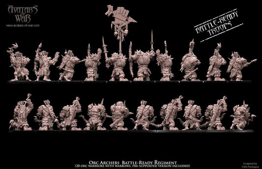 Orc Archers Regiment Resin Miniatures Regiment alternate view 2