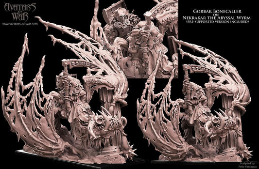Gorvak Bonecalled on Abyssal Wyrm Resin Boss Miniature product image