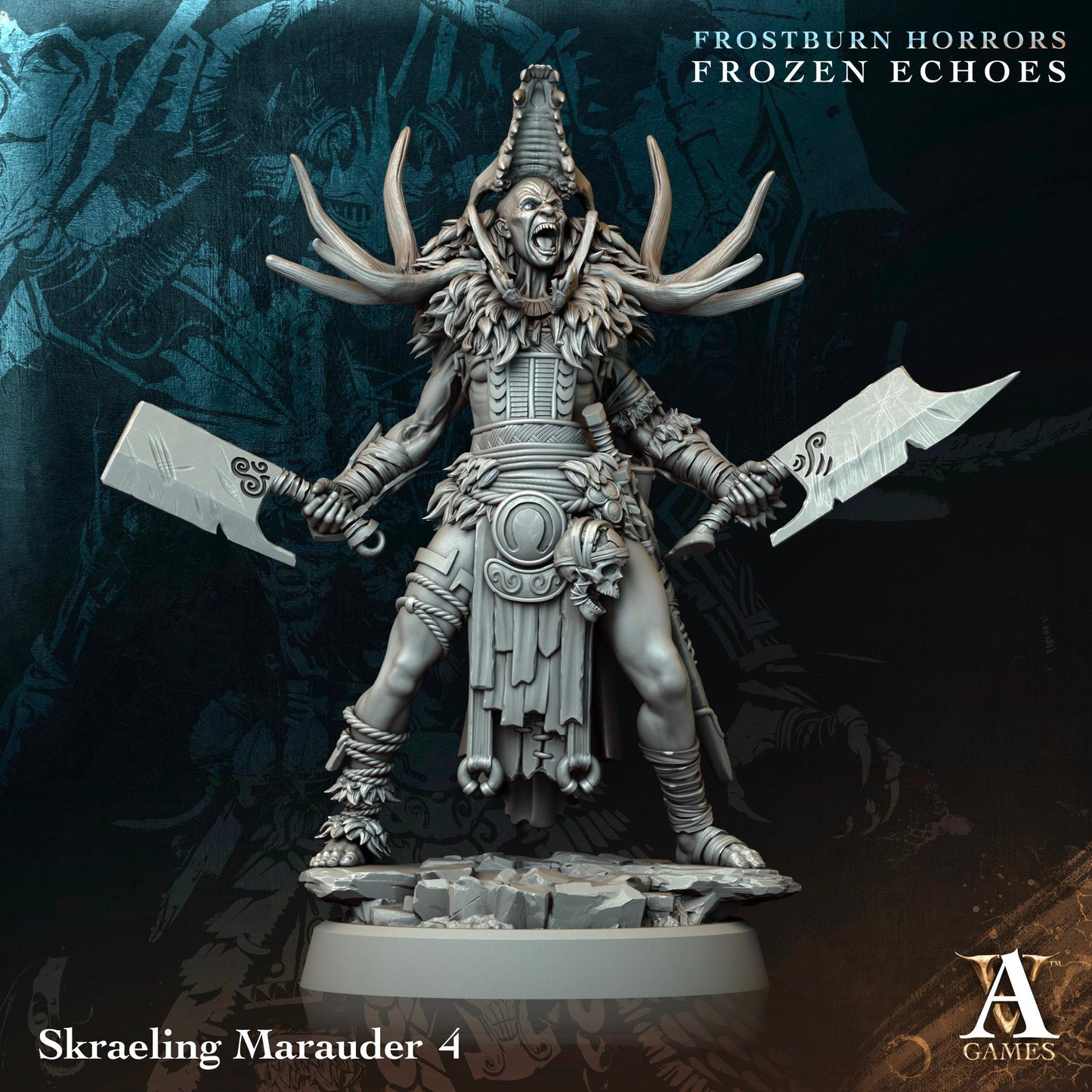3D Printed Skraeling Marauders by Archvillain Games