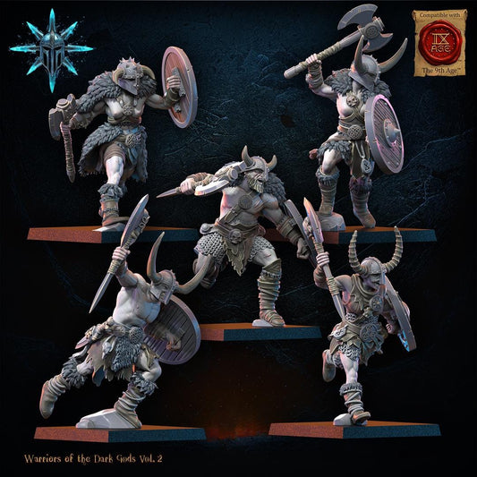 Chaos Barbarian Regiment Resin Miniatures Regiment alternate view 2