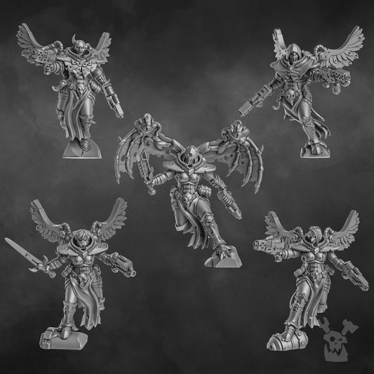 Airborne Witch Squad x5 Resin Miniatures Set alternate view 2