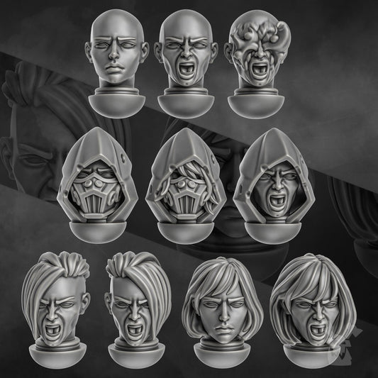 Unholy Space Coven Heads x10 Resin Upgrade Parts product image