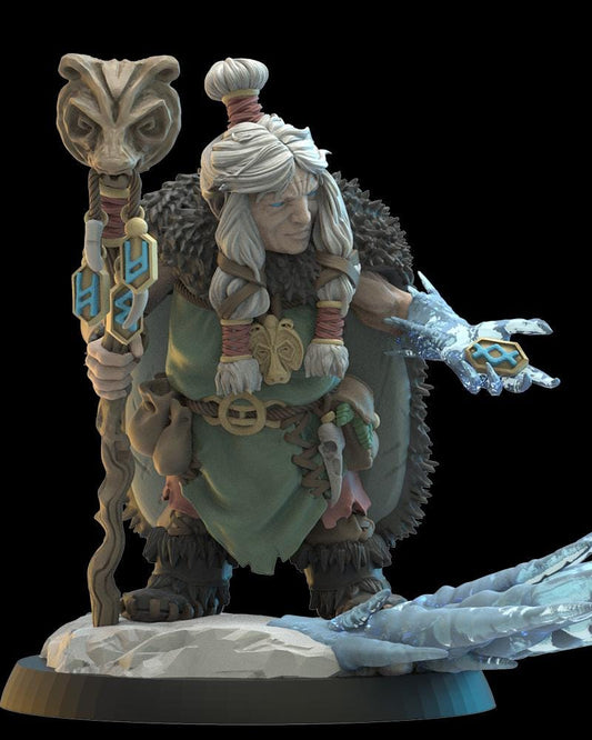 Nanna, Dwarf Runemaster Resin Boss Miniature alternate view 2