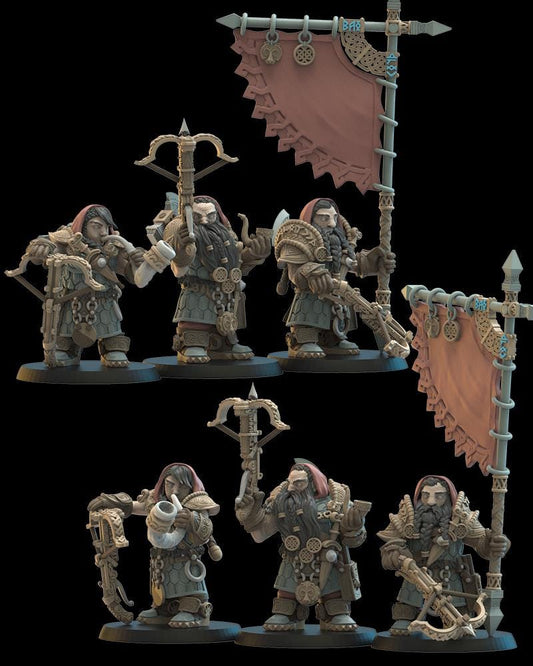 Dwarf Armbrost Guard Command Group Resin Upgrade Parts product image