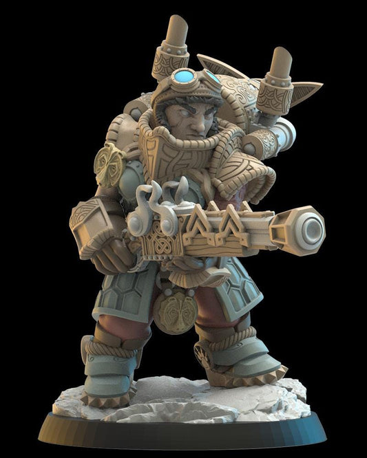 Inga, Dwarf Engineer Captain Resin Boss Miniature product image