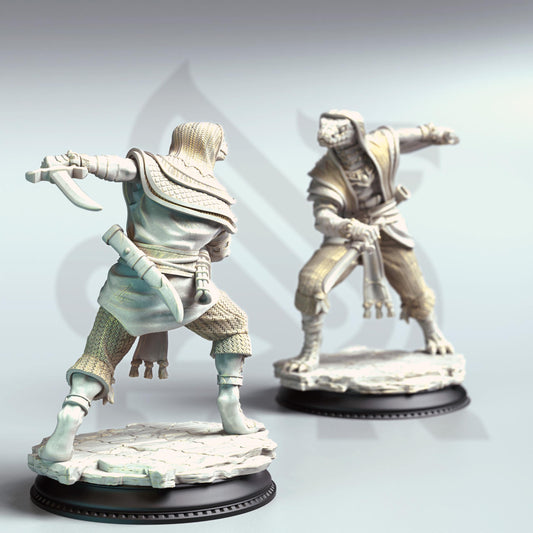 Yuan-Ti Cultists Resin Miniature Figure alternate view 2