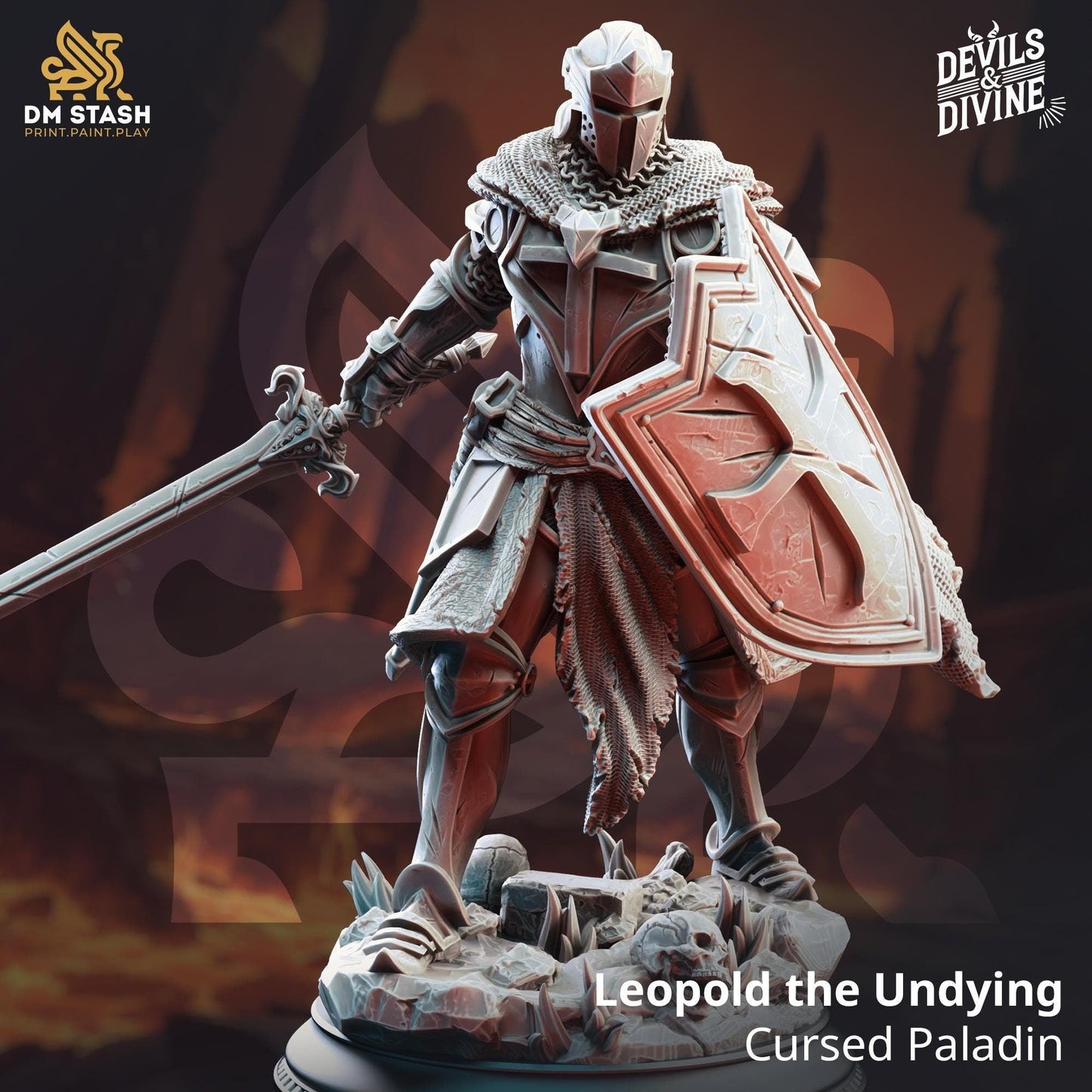 3D Printed Cursed Paladin of Vengeance by DM Stash