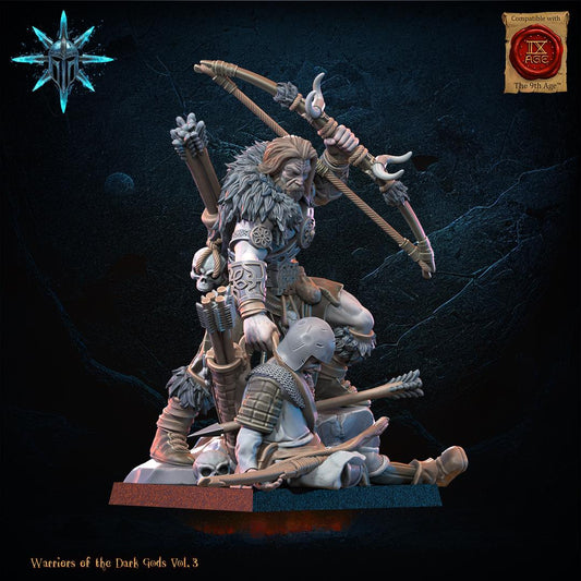 Chaos Barbarian Chieftain Resin Boss Miniature alternate view 2