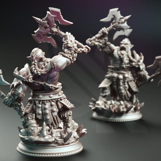 Dwarf Berserker Barbarian Resin Miniature Figure alternate view 2