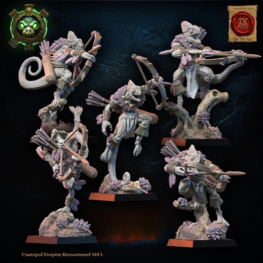 Lizard Kin Archer Regiment x10 Resin Miniatures Regiment alternate view 2