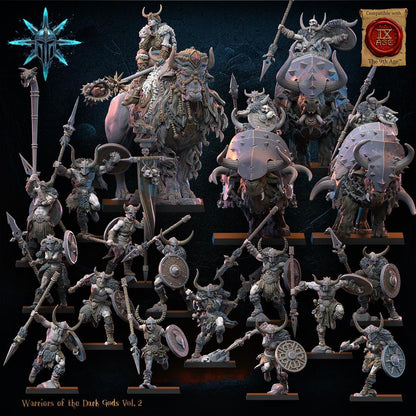 3D Printed Chaos Barbarian Riders x3 by Lost Kingdom Miniatures