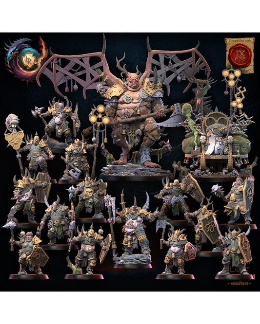 Gluttony Warriors Command Group Resin Boss Miniature alternate view 2