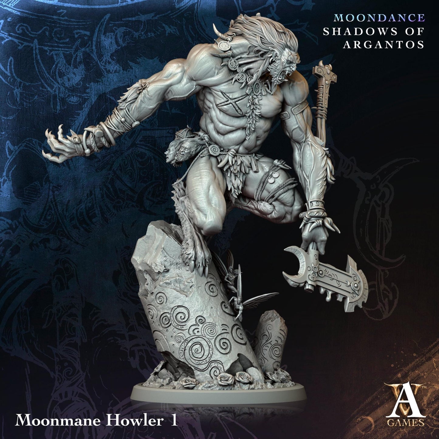 3D Printed Moonmane Howlers by Archvillain Games