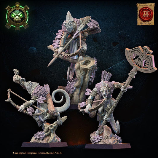 Lizard Kin Archer Command Group Resin Boss Miniature product image