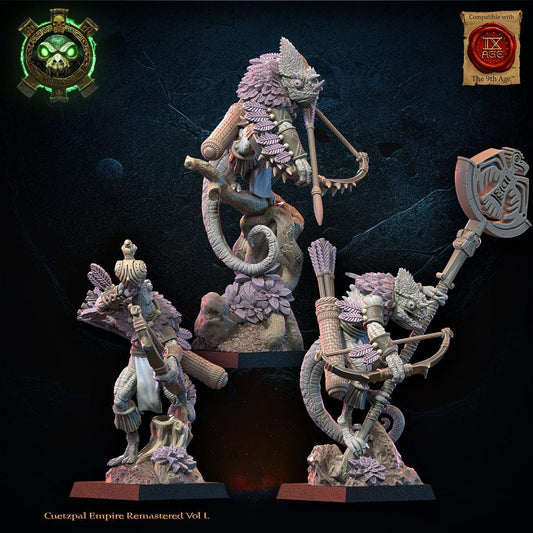 Lizard Kin Archer Command Group Resin Boss Miniature alternate view 2