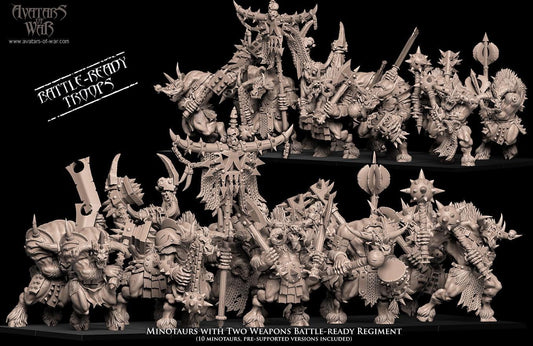 Minotaurs with Two Weapons Resin Upgrade Parts product image